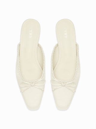 BOWKNOT SQUARE TOE FLATS