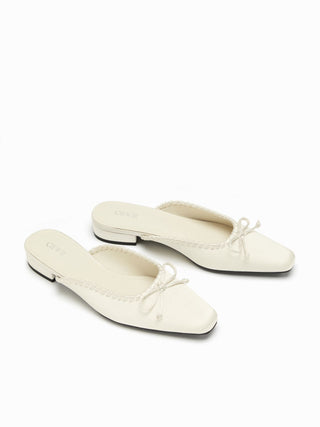 BOWKNOT SQUARE TOE FLATS