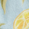 Linen-blend Lemon Graphic Sweetheart Scalloped Trim Cami Top