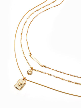 HEART PENDANT LAYERED NECKLACE