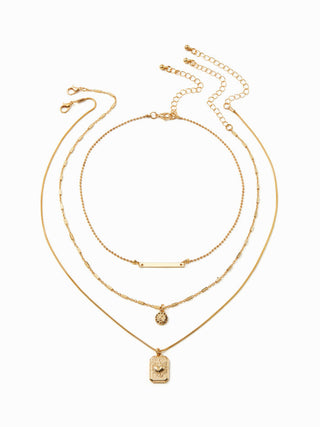 HEART PENDANT LAYERED NECKLACE