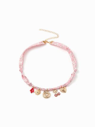 HEART & CHERRY PENDANT NECKLACE