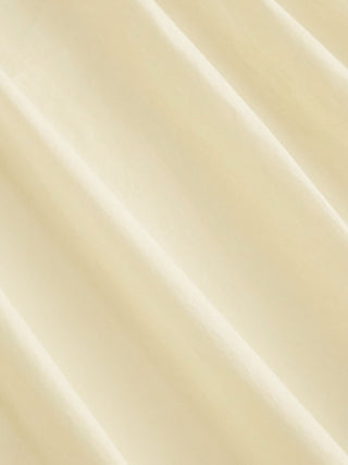 Cotton-blend Scoop Neckline Puff Sleeve Ruched Lace Trim Blouse