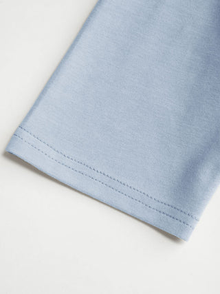 Cotton-blend Scoop Neckline Mid-length Sleeve Tee