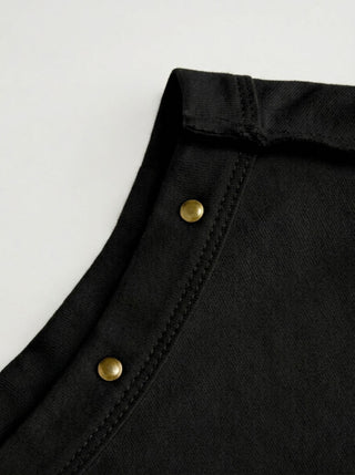 Cotton-blend Asymmetrical Neck Oversize Crop Tee