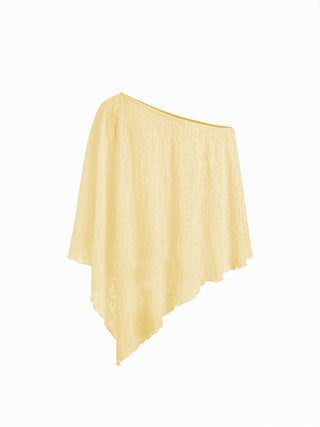 Chiffon Asymmetrical Hem Poncho Top