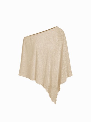 Chiffon Asymmetrical Hem Poncho Top