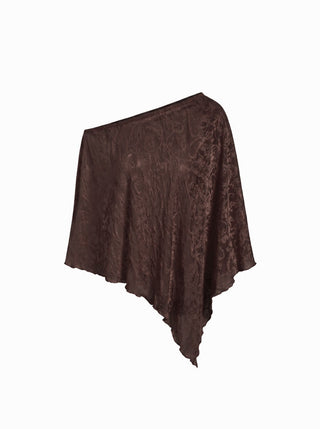 Chiffon Asymmetrical Hem Poncho Top