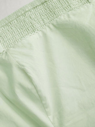 Cotton Square Neck Shirred Pocket A-line Midi Dress