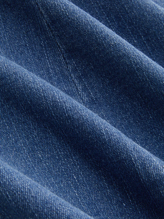 High Stretch Denim Ruched Zipper Mini Dress