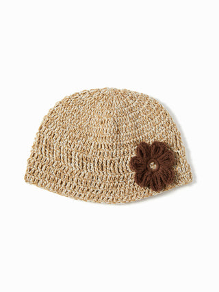 FLOWER KNITTED HAT