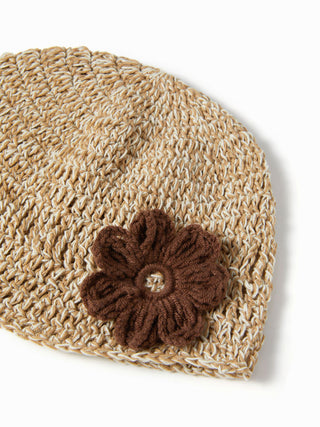 FLOWER KNITTED HAT