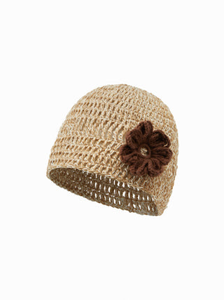 FLOWER KNITTED HAT