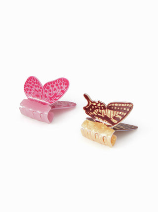 2PCS BUTTERFLY HAIR CLAW SET