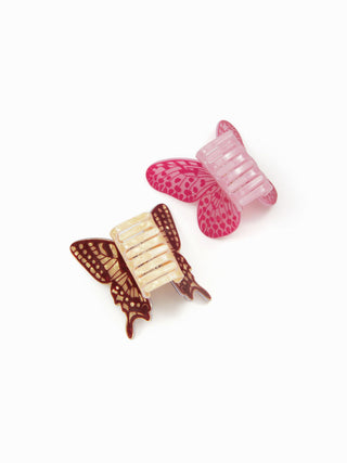 2PCS BUTTERFLY HAIR CLAW SET