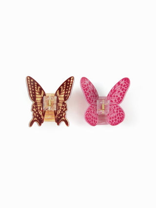 2PCS BUTTERFLY HAIR CLAW SET