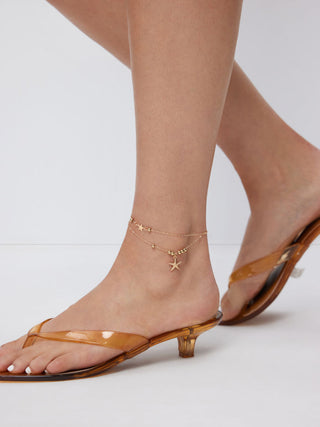 STARFISH LAYERED ANKLE CHAIN