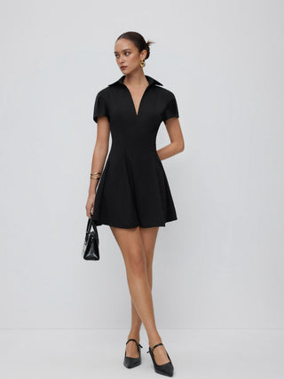Short Sleeve Mid Rise A-line Mini Dress