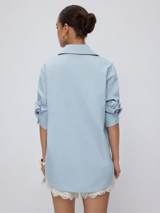 Curved Hem Short Sleeve Shirt