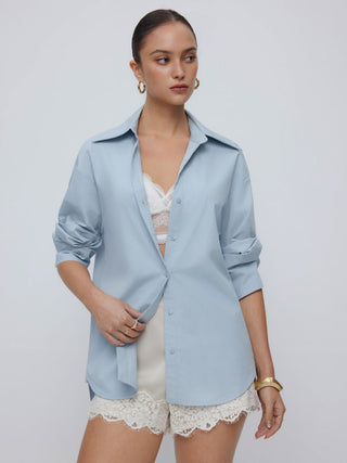 Curved Hem Short Sleeve Shirt