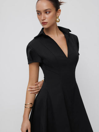 Short Sleeve Mid Rise A-line Mini Dress