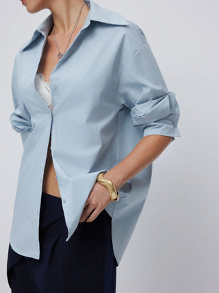 Curved Hem Short Sleeve Shirt