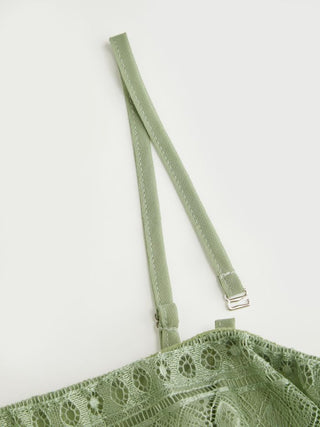 Chiffon Lace Panel A-line Cami Mini Dress