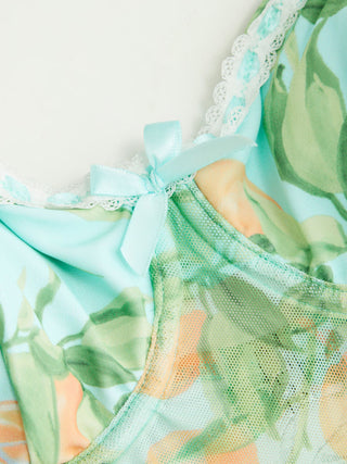 Sweetheart Fruit Bowknot Ruffle Tankini Set