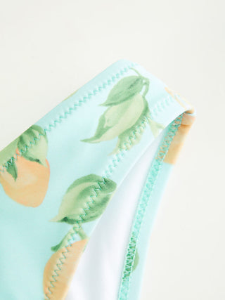 Sweetheart Fruit Bowknot Ruffle Tankini Set
