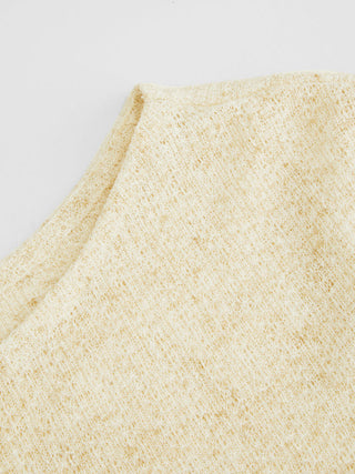 Linen-blend Boat Neck Oversized Long Sleeve Top
