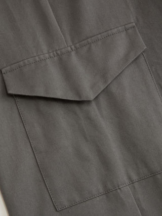 Cotton Mid Rise Cargo Metal Detail Wide Leg Trousers Oversized