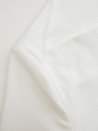 Textured Boat Neck Mid-length Sleeve Slim Top