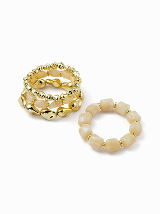 4PCS RESIN BEADED BRACELET SET