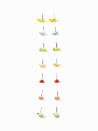 7 PAIRS FRUIT STUD EARRINGS SET