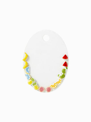 7 PAIRS FRUIT STUD EARRINGS SET