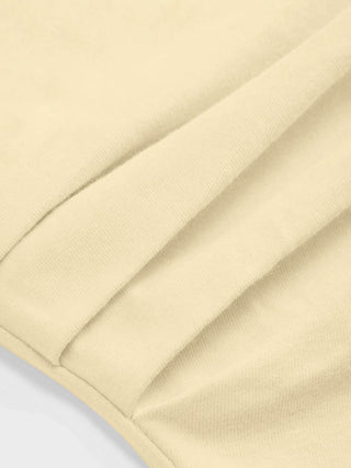 Cotton-blend Boat Neck Ruched Asymmetrical Hem Tee