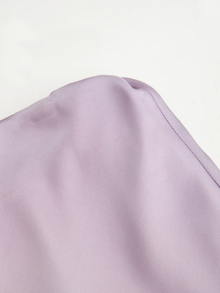 Satin Mid Rise Ruffle Bias Maxi Skirt
