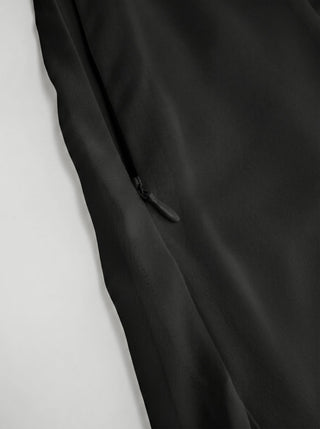 Chiffon Mid Rise Draped A-line Maxi Skirt