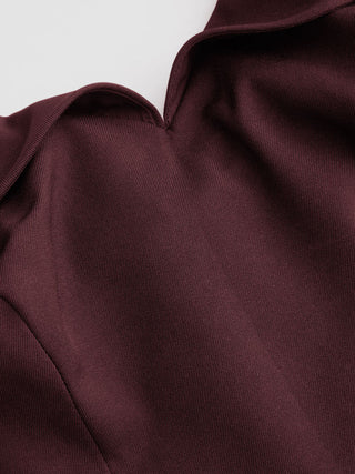 Off-shoulder Short Sleeve Zipper Top