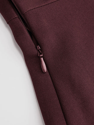 Off-shoulder Short Sleeve Zipper Top