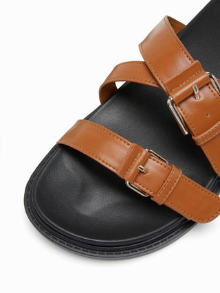 MULTI BAND BUCKLE SLIPPERS