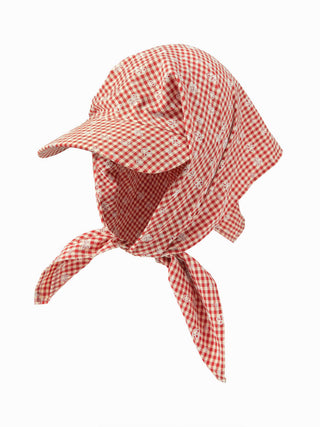 BOWKNOT & GINGHAM HEADSCARF BASEBALL HAT