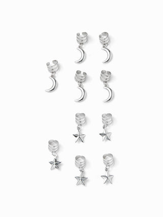 3 PAIRS BUTTERFLY & FAUX PEARL & ROSE HAIR CLIPS