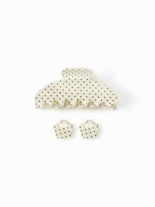 3PCS POLKA DOT HAIR CLAW SET