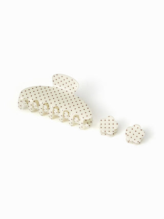 3PCS POLKA DOT HAIR CLAW SET
