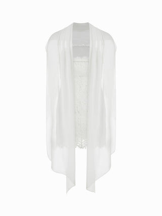 Lace Cotton-blend Bandeau Bodycon Mini Dress With Scarf