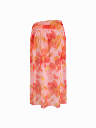 Halter Tie Dye Tie Side Bikini Three Piece Swimsuit with Ring Detail