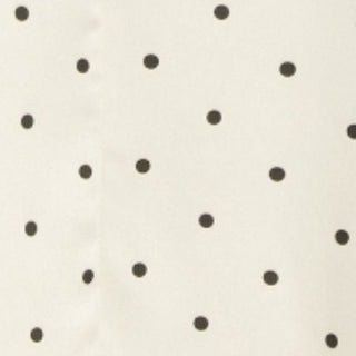 Satin Mid Rise Polka Dot Flared Maxi Skirt