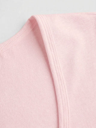 Cotton-blend U-neckline Short Bell Sleeve Tee