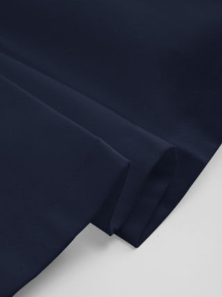 Linen-blend Boat Neck Pleated A-line Mini Dress